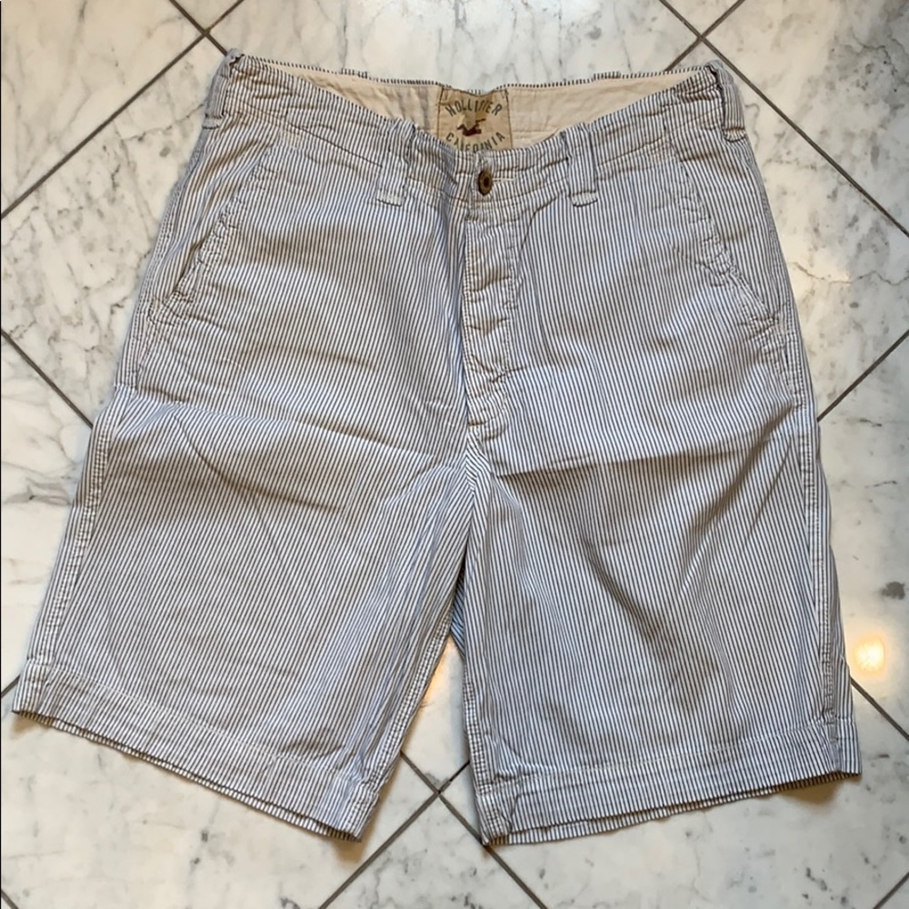 Hollister seersucker pinstripe shorts